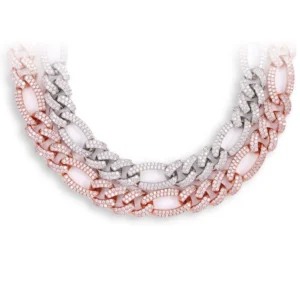 14MM Diamond Figaro Chain 14K