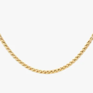 5MM Wheat Link Chain 14K Gold