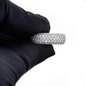 Moissanite 5-Row Band Ring 14K Gold