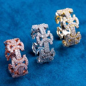 Moissanite Templar Cross Ring 14K Gold