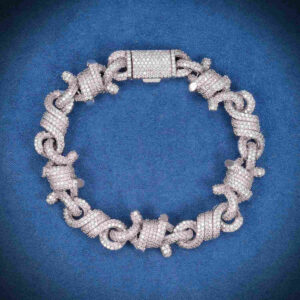 10MM Moissanite Spiked Infinity Link Bracelet