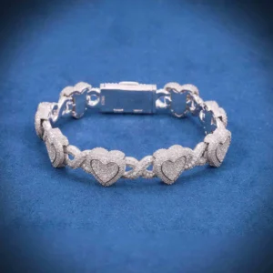 10MM Heart Infinity Link Bracelet