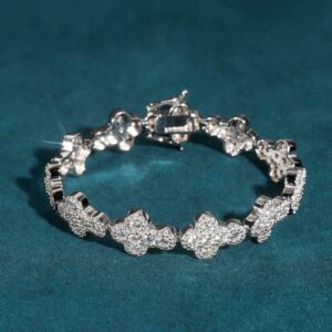 12.5MM Moissanite Cross Tennis Bracelet