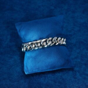 14MM Cuban Link Bracelet 14K White Gold