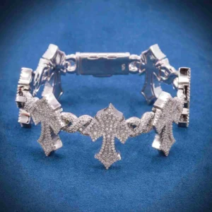 16MM Iced Out Cross Bracelet