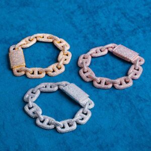 16MM Moissanite Mariner Link Bracelet