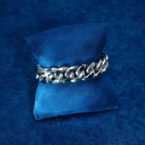 18MM Cuban Link Bracelet 14K White Gold