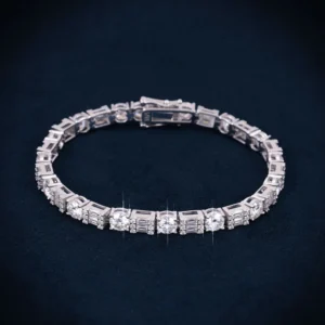 5MM Hybrid Cut Moissanite Tennis Bracelet