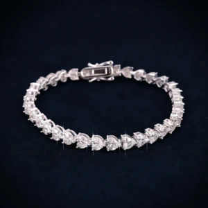 5MM Moissanite Heart Tennis Bracelet
