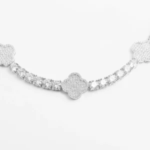 5MM Leaf Clover Moissanite Bracelet