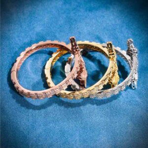 Butterfly Baguette Moissanite Bangle Bracelet