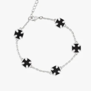 Black Cross Motif Bracelet