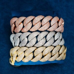 22MM 6 Row Miami Cuban Link Moissanite Bracelet