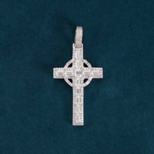 Moissanite Celtic Cross Pendant