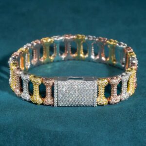 16MM Moissanite Bone Link Bracelet